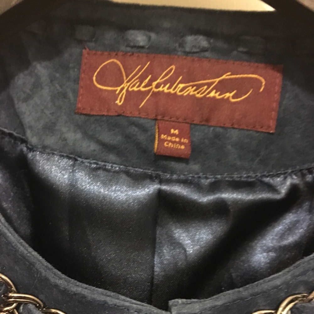 NWT- Hal Rubinstein Blue Suede Jacket - Medium - Picture 3 of 6